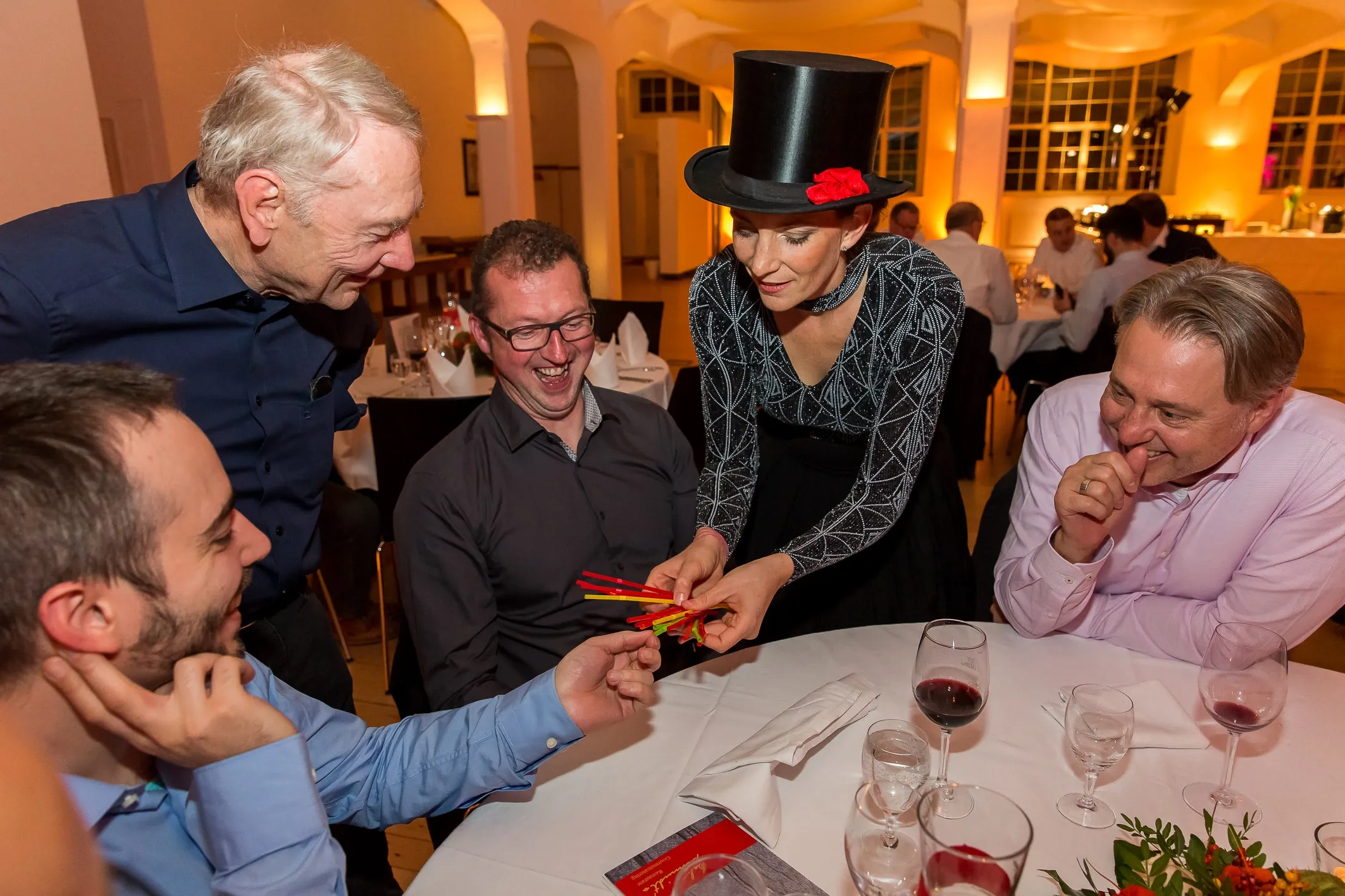 Johanna Lux performing close-up magic
