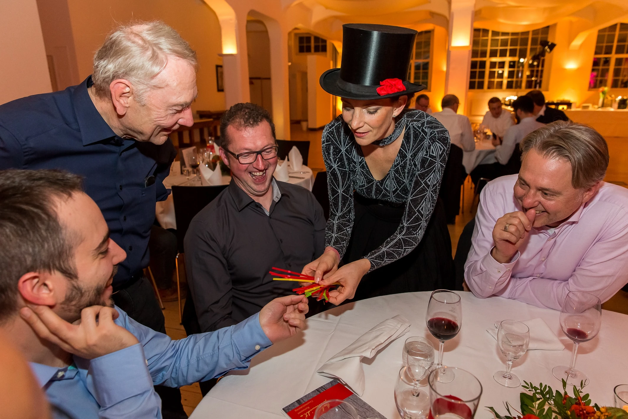 Johanna Lux performing close-up magic