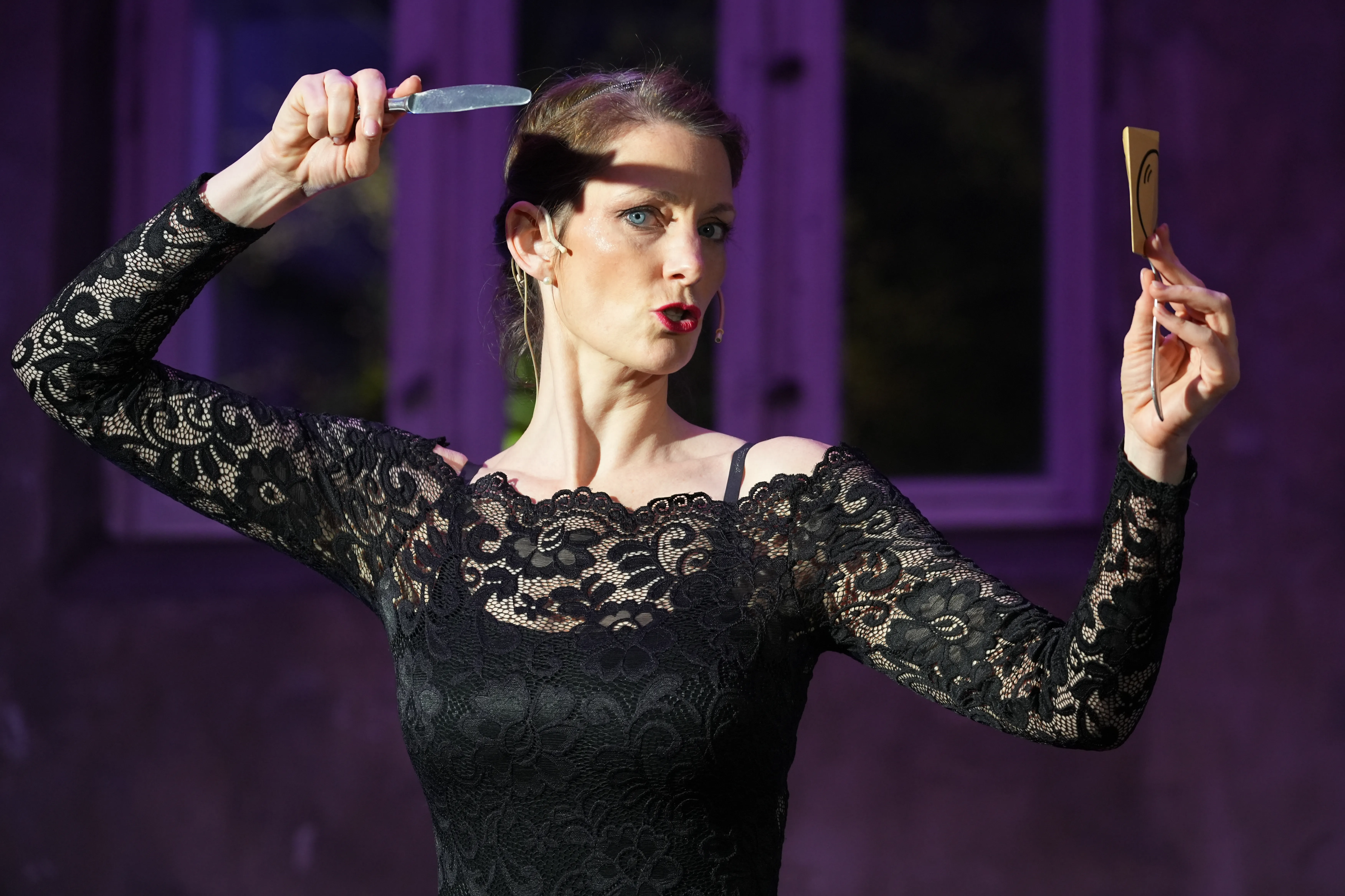 Johanna Lux performing a stage show